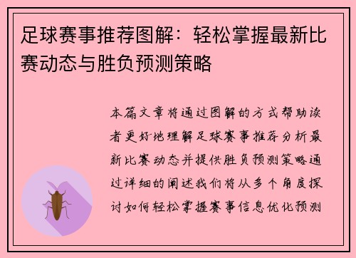 足球赛事推荐图解：轻松掌握最新比赛动态与胜负预测策略
